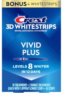 Набор отбеливающие полоски для зубов Crest 3D Whitestrips Vivid Plus - 12 пакетиков