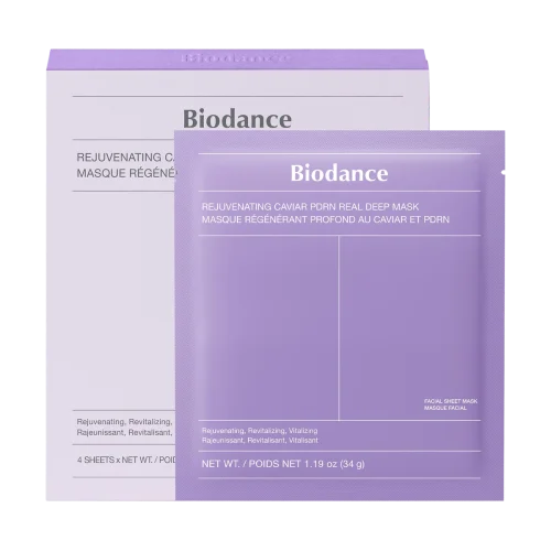 Гидрогелевые маски Biodance Rejuvenating Caviar PDRN Real Deep Mask, 4 × 34 г