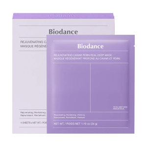 Гидрогелевые маски Biodance Rejuvenating Caviar PDRN Real Deep Mask, 4 × 34 г
