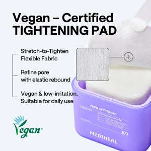 Лифтинг-пэды для сужения пор MEDIHEAL PDRN Lifting Toner Pads - 100 шт