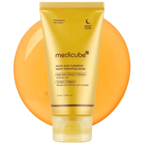 Ночная маска-плёнка с куркумой Medicube Wrapping Mask Kojic Acid Turmeric - 75 ml