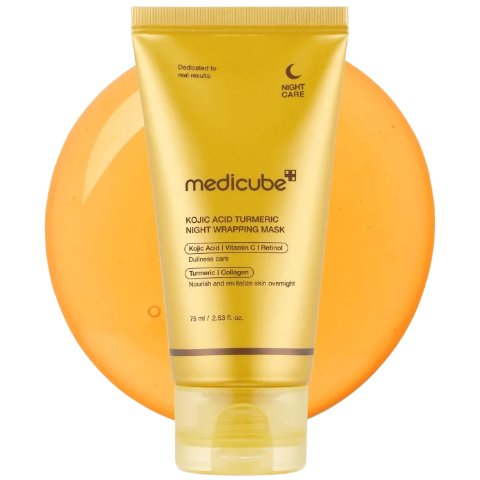 Ночная маска-плёнка с куркумой Medicube Wrapping Mask Kojic Acid Turmeric - 75 ml