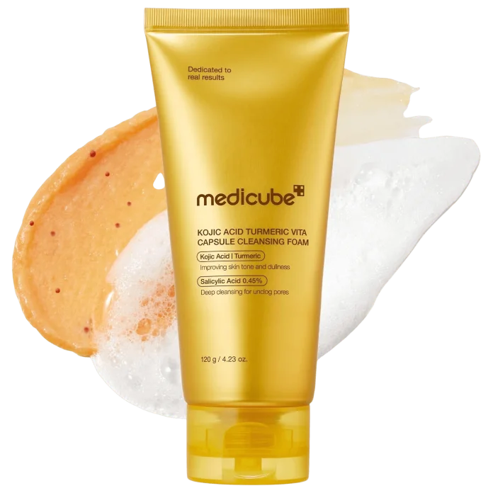 Осветляющая пенка с двойными капсулами Medicube Facial Cleanser Turmeric Capsule Foam Cleanser - 120 g