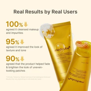 Осветляющая пенка с двойными капсулами Medicube Facial Cleanser Turmeric Capsule Foam Cleanser - 120 g