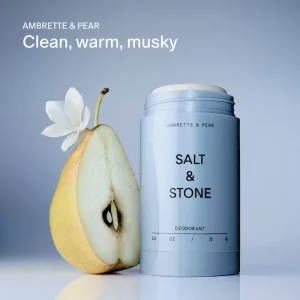 Дезодорант без алюминия Salt & Stone Ambrette & Pear Extra-Strength - 75 g