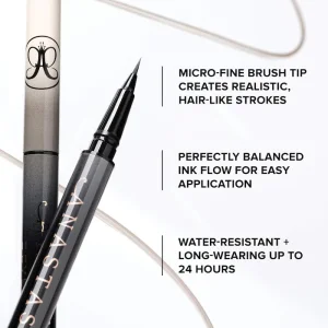 Ручка для бровей с эффектом волосков Anastasia Beverly Hills MicroStroke Brush Tip Eyebrow Detailing Pen - Chocolate
