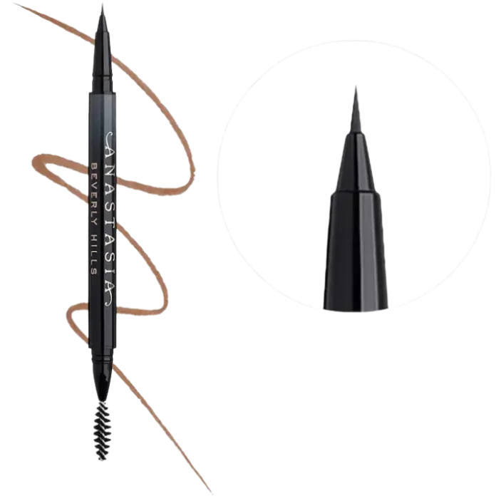 Ручка для бровей с эффектом волосков Anastasia Beverly Hills MicroStroke Brush Tip Eyebrow Detailing Pen - Chocolate