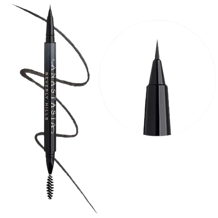Ручка для бровей с эффектом волосков Anastasia Beverly Hills MicroStroke Brush Tip Eyebrow Detailing Pen - Granite