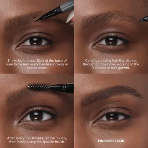 Ручка для бровей с эффектом волосков Anastasia Beverly Hills MicroStroke Brush Tip Eyebrow Detailing Pen - Dark Brown