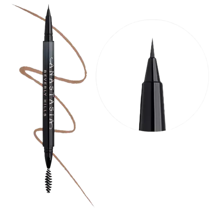 Ручка для бровей с эффектом волосков Anastasia Beverly Hills MicroStroke Brush Tip Eyebrow Detailing Pen - Caramel