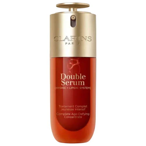 Clarins DOUBLE SERUM® Anti-Aging + Anti-Wrinkle Serum - 75 ml ikki fazali qarishga qarshi sivorotka