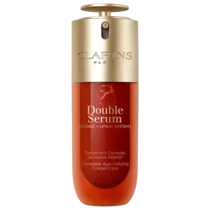 Clarins DOUBLE SERUM® Anti-Aging + Anti-Wrinkle Serum - 75 ml ikki fazali qarishga qarshi sivorotka
