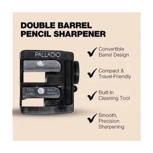 Точилка для косметических карандашей Palladio Double Barrel 3-in-1