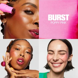 MILK MAKEUP Cooling Water Jelly Tint Lip + Cheek Blush Stain - Burst - Poppy Pink yuz va lablar uchun jele tint-rumyana