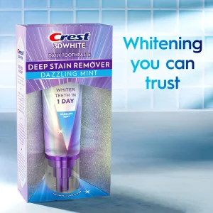 Отбеливающая зубная паста Crest Toothpaste 3DWhite Deep Stain Remover Dazzling Mint - 87g