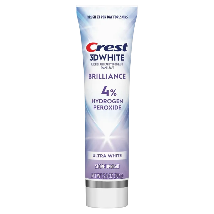 Отбеливающая зубная паста Crest 3D White Brilliance PRO Ultra White Teeth Whitening Toothpaste, 4% Hydrogen Peroxide - 107g