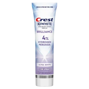 Отбеливающая зубная паста Crest 3D White Brilliance PRO Ultra White Teeth Whitening Toothpaste, 4% Hydrogen Peroxide - 107g