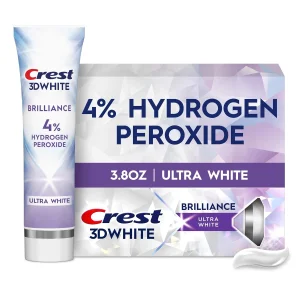 Отбеливающая зубная паста Crest 3D White Brilliance PRO Ultra White Teeth Whitening Toothpaste, 4% Hydrogen Peroxide - 107g