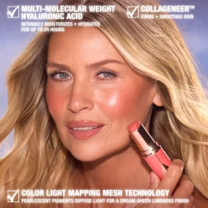 Мини-румяна для губ и щёк Charlotte Tilbury Unreal Lip + Cheek Glow - Peachy Glow