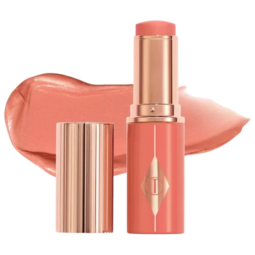 Стик-кремовые румяна для щек и губ Charlotte Tilbury Unreal Lip + Cheek Glow Blush Stick with Hyaluronic Acid - Peachy Glow