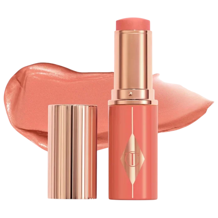 Стик-кремовые румяна для щек и губ Charlotte Tilbury Unreal Lip + Cheek Glow Blush Stick with Hyaluronic Acid - Peachy Glow