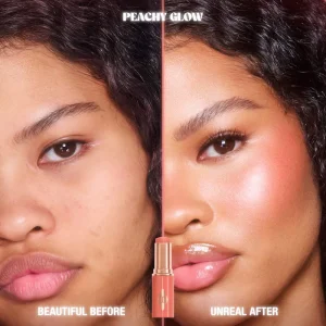 Стик-кремовые румяна для щек и губ Charlotte Tilbury Unreal Lip + Cheek Glow Blush Stick with Hyaluronic Acid - Peachy Glow