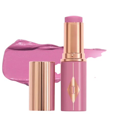 Стик-кремовые румяна для щек и губ Charlotte Tilbury Unreal Lip + Cheek Glow Blush Stick with Hyaluronic Acid - Pretty Glow