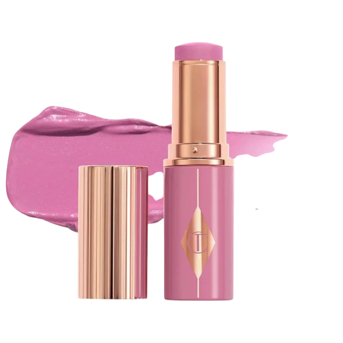 Стик-кремовые румяна для щек и губ Charlotte Tilbury Unreal Lip + Cheek Glow Blush Stick with Hyaluronic Acid - Pretty Glow