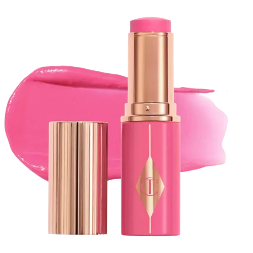 Стик-кремовые румяна для щек и губ Charlotte Tilbury Unreal Lip + Cheek Glow Blush Stick with Hyaluronic Acid - Pinky Glow