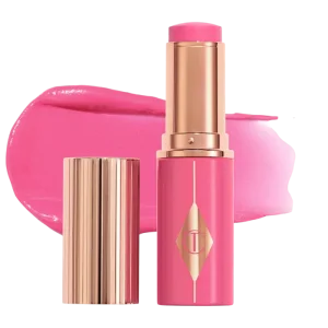 Стик-кремовые румяна для щек и губ Charlotte Tilbury Unreal Lip + Cheek Glow Blush Stick with Hyaluronic Acid - Pinky Glow