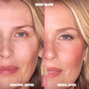 Charlotte Tilbury Unreal Lip + Cheek Glow Blush Stick with Hyaluronic Acid - Rosy Glow yonoq va lablar uchun stik-krem rumyana