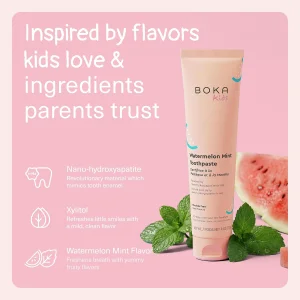 Детская зубная паста с нано-гидроксиапатитом Boka Nano Hydroxyapatite Toothpaste - Watermelon Mint, 113g