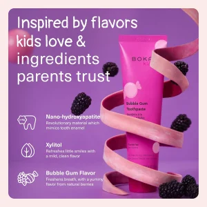 Детская зубная паста с нано-гидроксиапатитом Boka Nano Hydroxyapatite Toothpaste - Bubble Gum, 113g