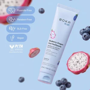 Детская зубная паста с нано-гидроксиапатитом Boka Nano Hydroxyapatite Toothpaste - Blueberry Dragon Fruit, 113g
