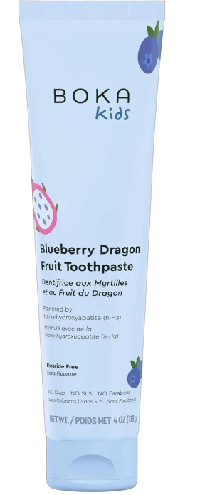 Детская зубная паста с нано-гидроксиапатитом Boka Nano Hydroxyapatite Toothpaste - Blueberry Dragon Fruit, 113g
