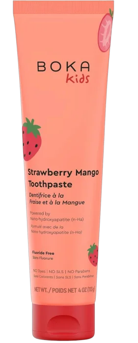 Детская зубная паста с нано-гидроксиапатитом Boka Nano Hydroxyapatite Toothpaste - Strawberry Mango, 113g