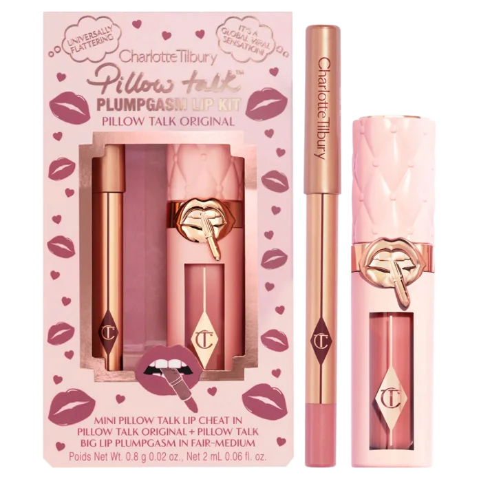 Мини-набор для губ Charlotte Tilbury Pillow Talk Plumpgasm Lip Kit - Pillow Talk